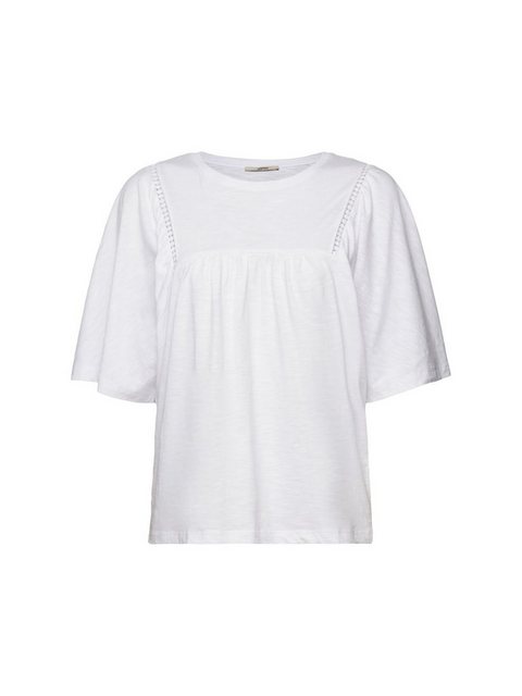 Esprit T-Shirt Ausgestelltes T-Shirt, 100 % Baumwolle (1-tlg) günstig online kaufen