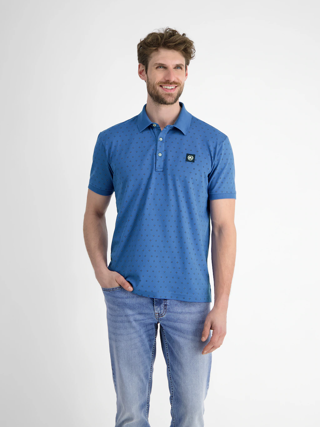 LERROS Poloshirt "LERROS Herren Poloshirt mit Minimalprint" günstig online kaufen