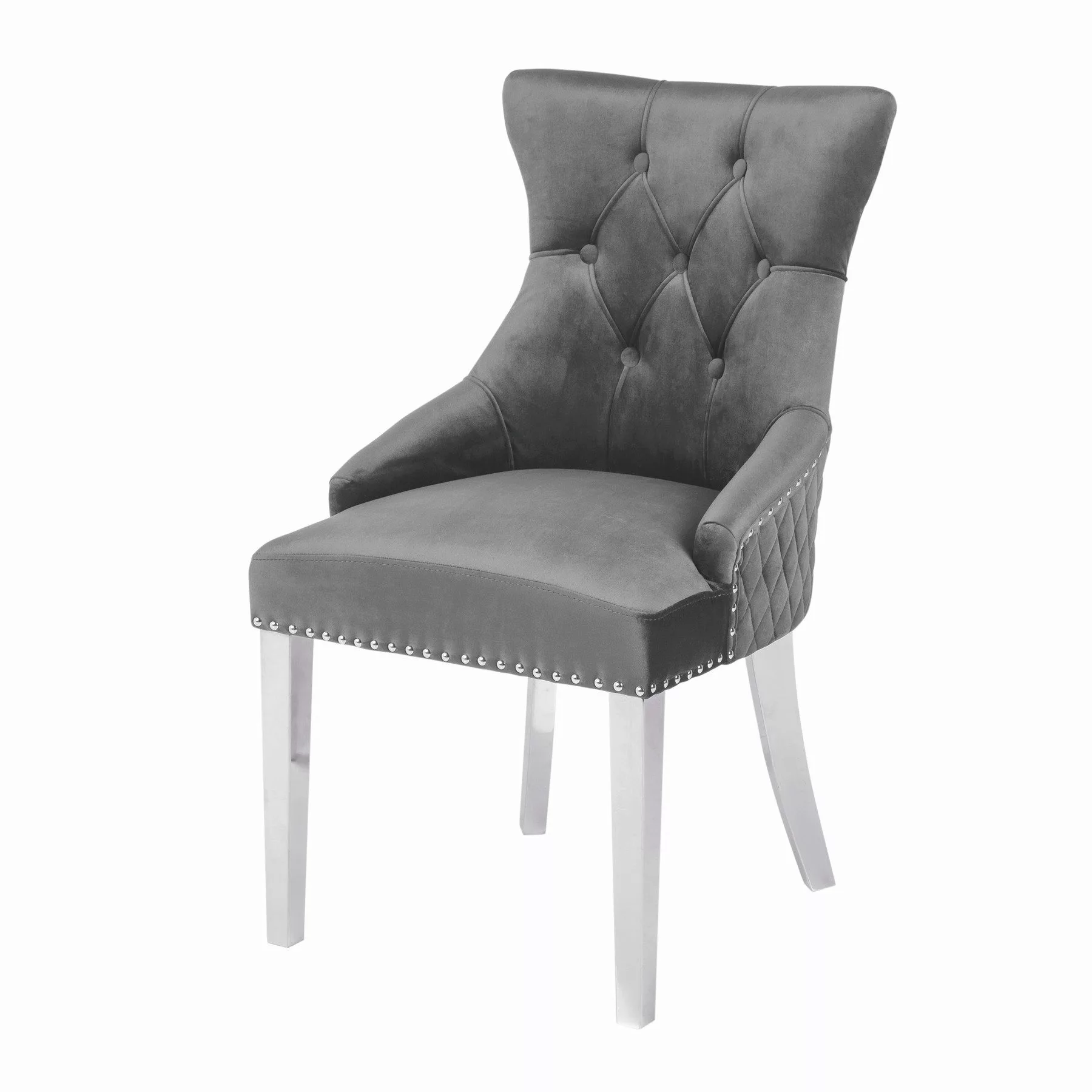 riess-ambiente Polsterstuhl CASTLE DELUXE grau / günstig online kaufen
