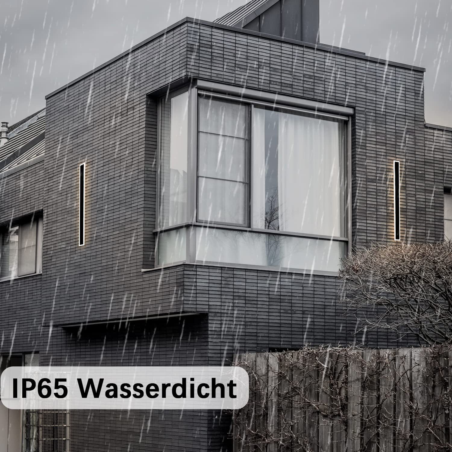 ZMH LED Außen-Wandleuchte Schwarz 3000K IP65 günstig online kaufen