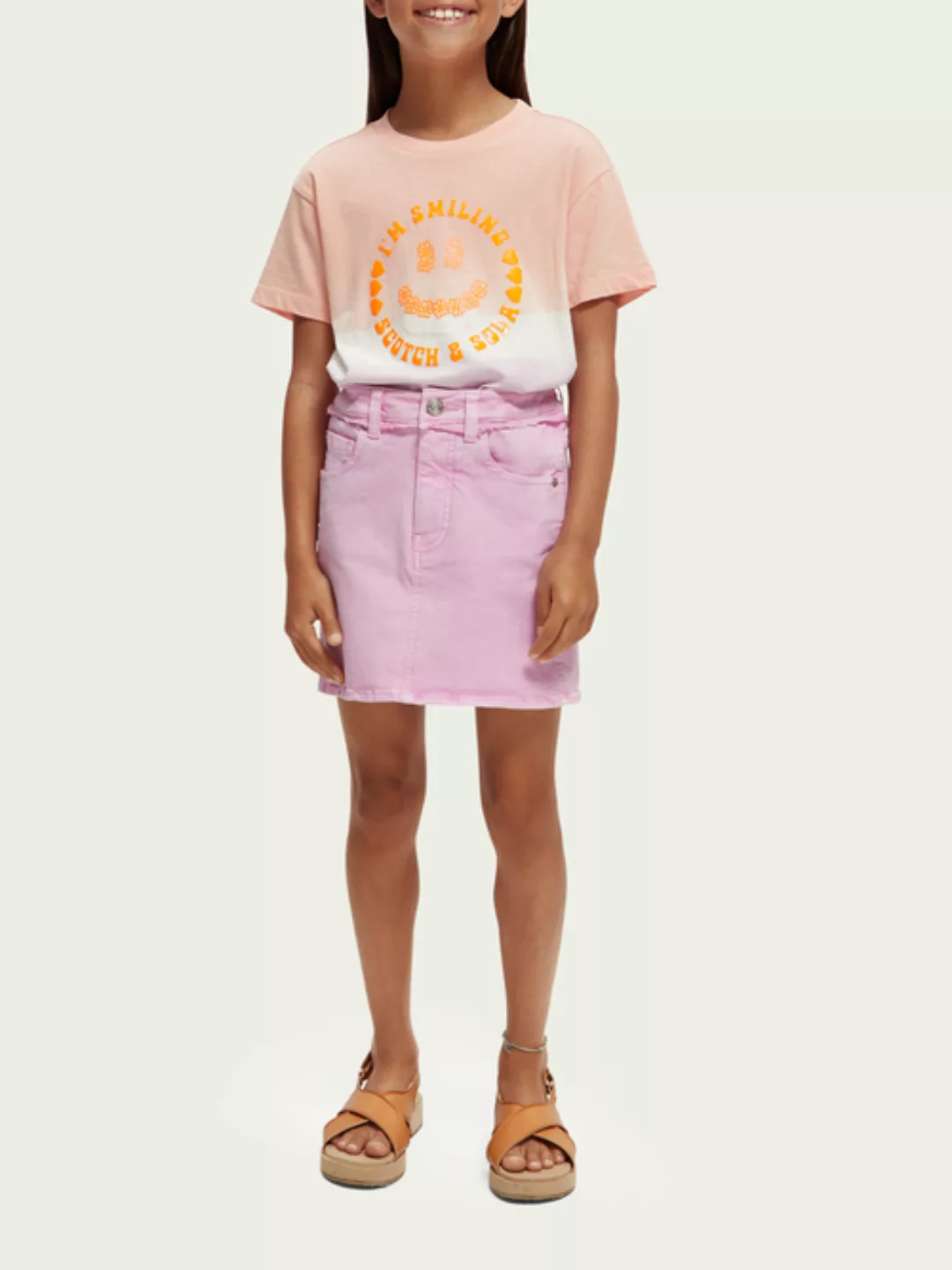 Scotch & Soda Relaxed Fit T-Shirt mit „Dip-Dye“-Effekt und Artwork günstig online kaufen