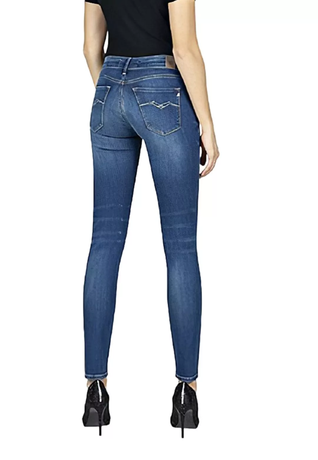Replay Damen Jeans NEW LUZ - Skinny Fit - Blau - Dark Blue Denim günstig online kaufen