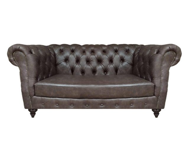 JVmoebel Chesterfield-Sofa Wohnzimmer Sofa Set 3tlg Polstermöbel Braun Komp günstig online kaufen