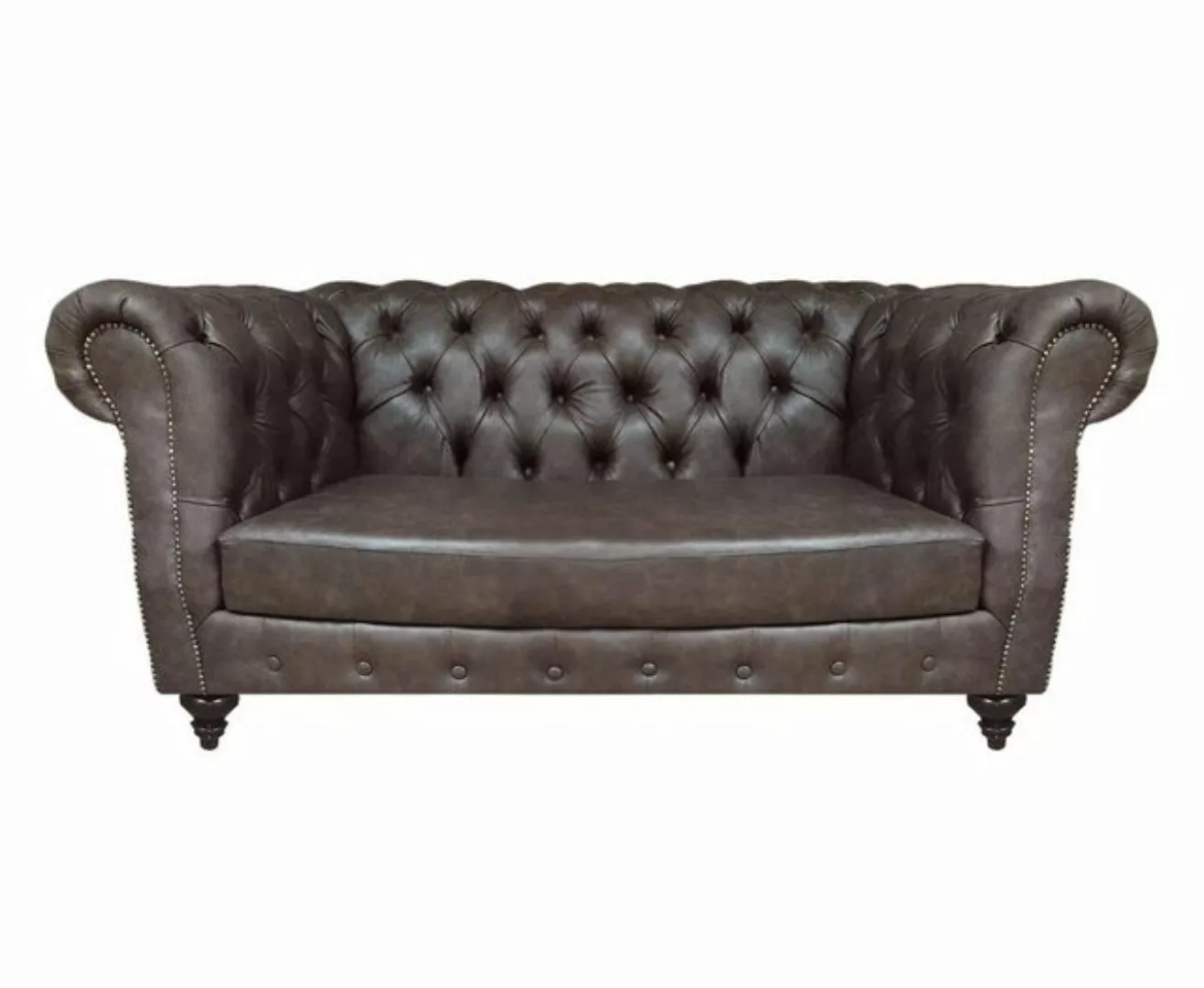 JVmoebel Chesterfield-Sofa Wohnzimmer Sofa Set 3tlg Polstermöbel Braun Komp günstig online kaufen