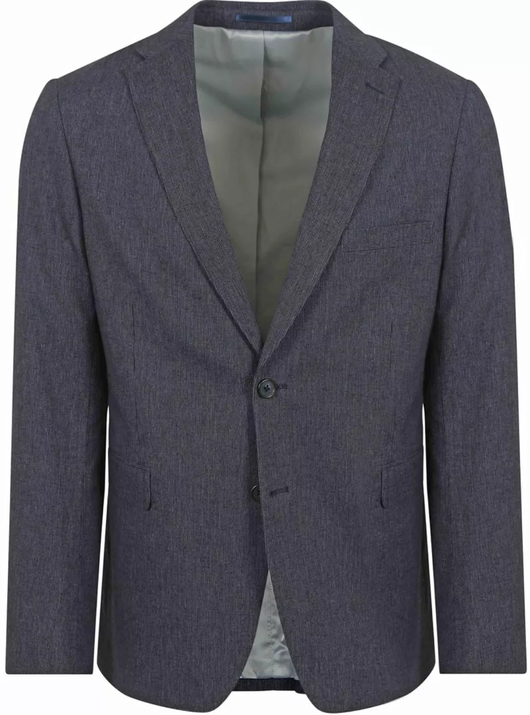 Suitable Blazer Leinen Streifen Navy - Größe 52 günstig online kaufen