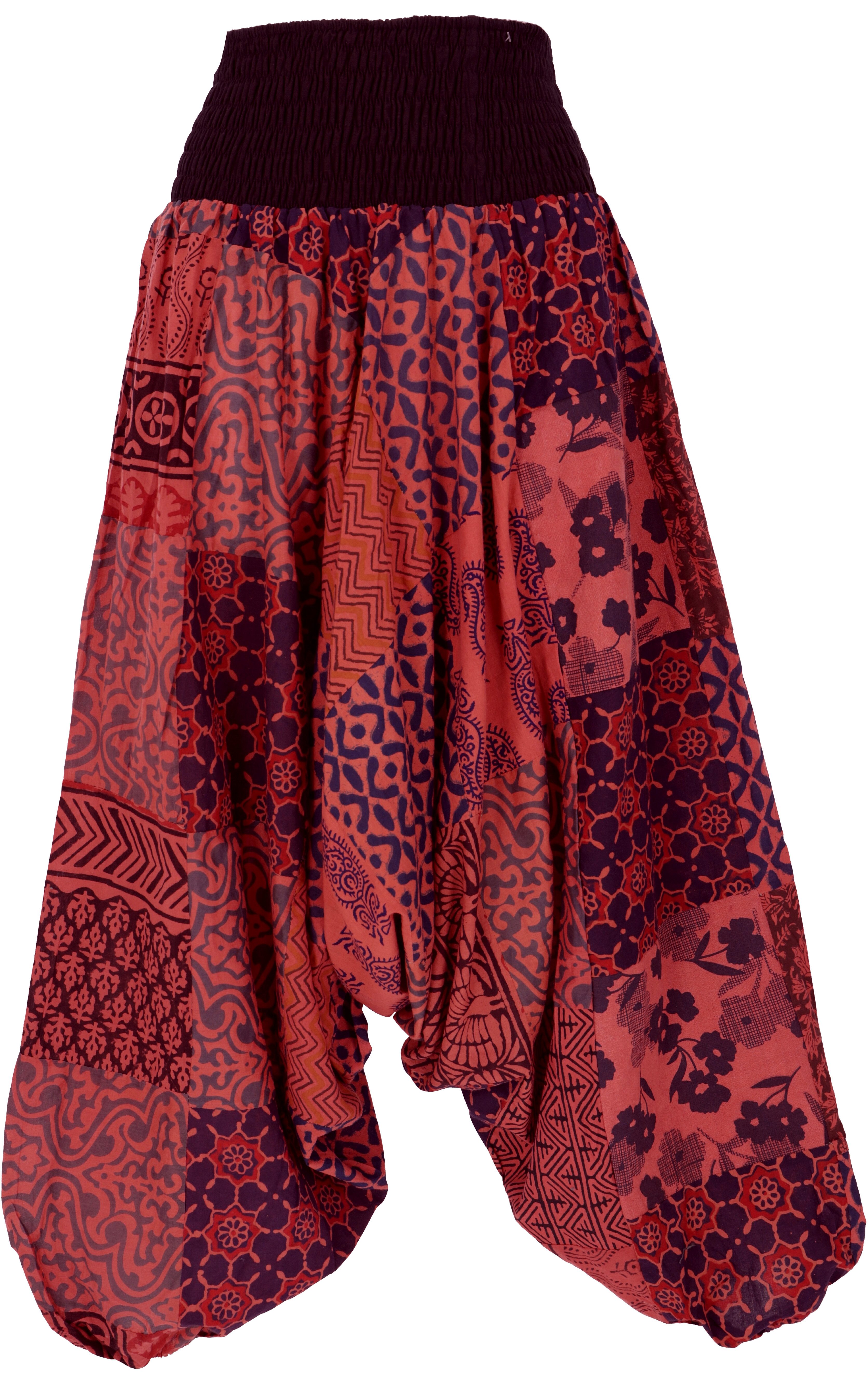 Guru-Shop Relaxhose Sommerliche Aladinhose Patchwork Pluderhose,.. günstig online kaufen