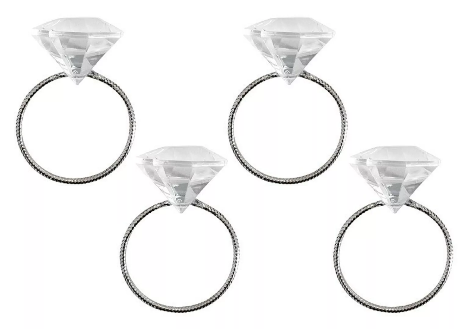 Edle Serviettenringe Diamant -Optik 4er-Set günstig online kaufen