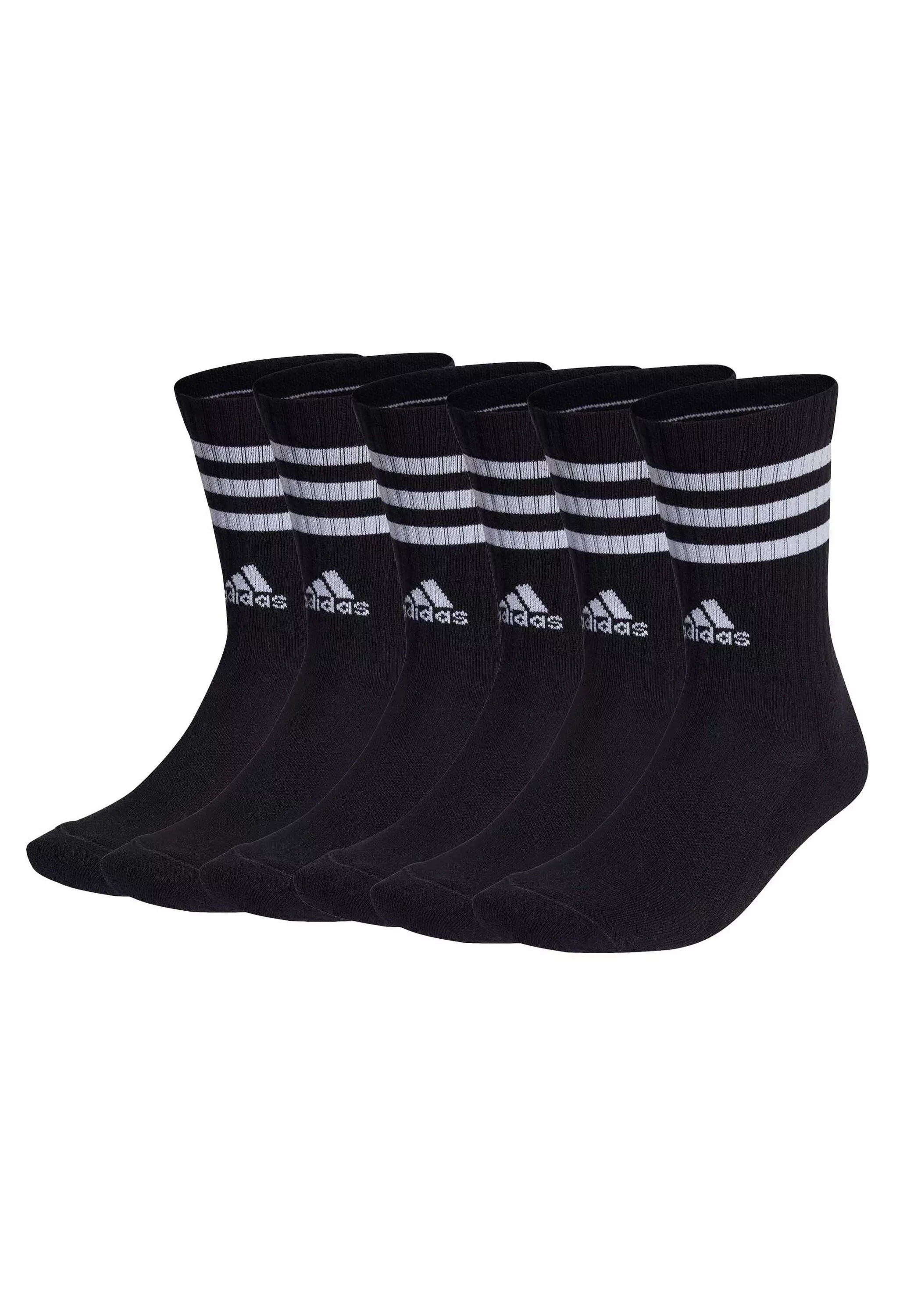 adidas Originals Kurzsocken "Socken 3-Streifen Cushioned Crew 6er Pack" günstig online kaufen