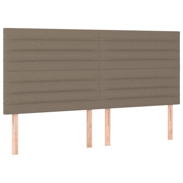 vidaXL Bett, Kopfteile 4 Stk. Taupe 80x5x78/88 cm Stoff günstig online kaufen