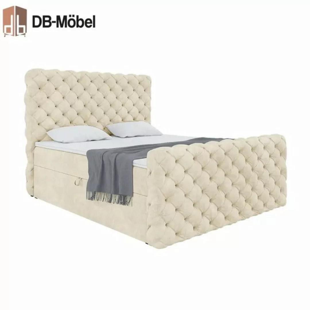 DB-Möbel Boxspringbett "RUBEN"mit Bettkasten - Gepolstert Doppelbett mit Ma günstig online kaufen