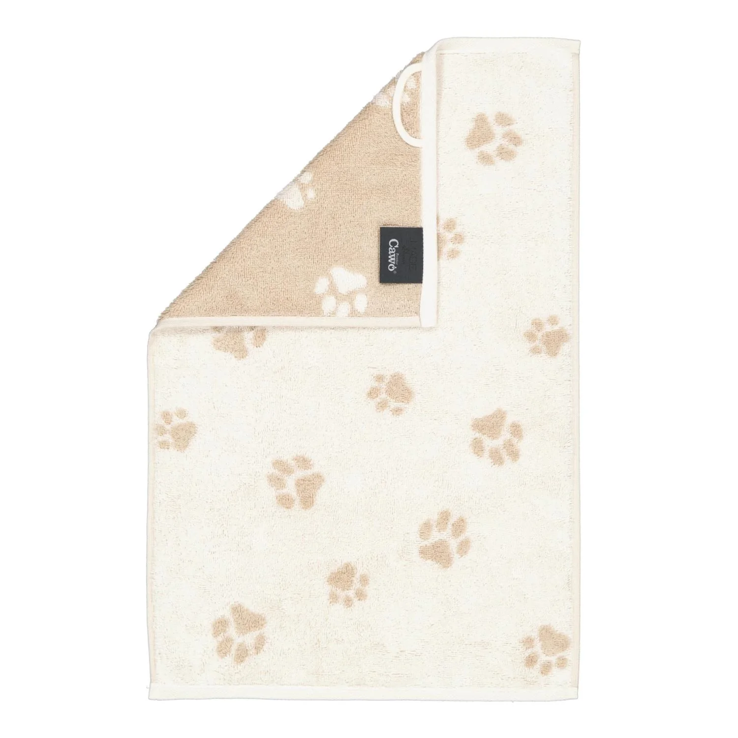 Cawö Handtücher We love Dogs Paws 6247 - Farbe: Natur-Beige - 33 - Gästetuc günstig online kaufen