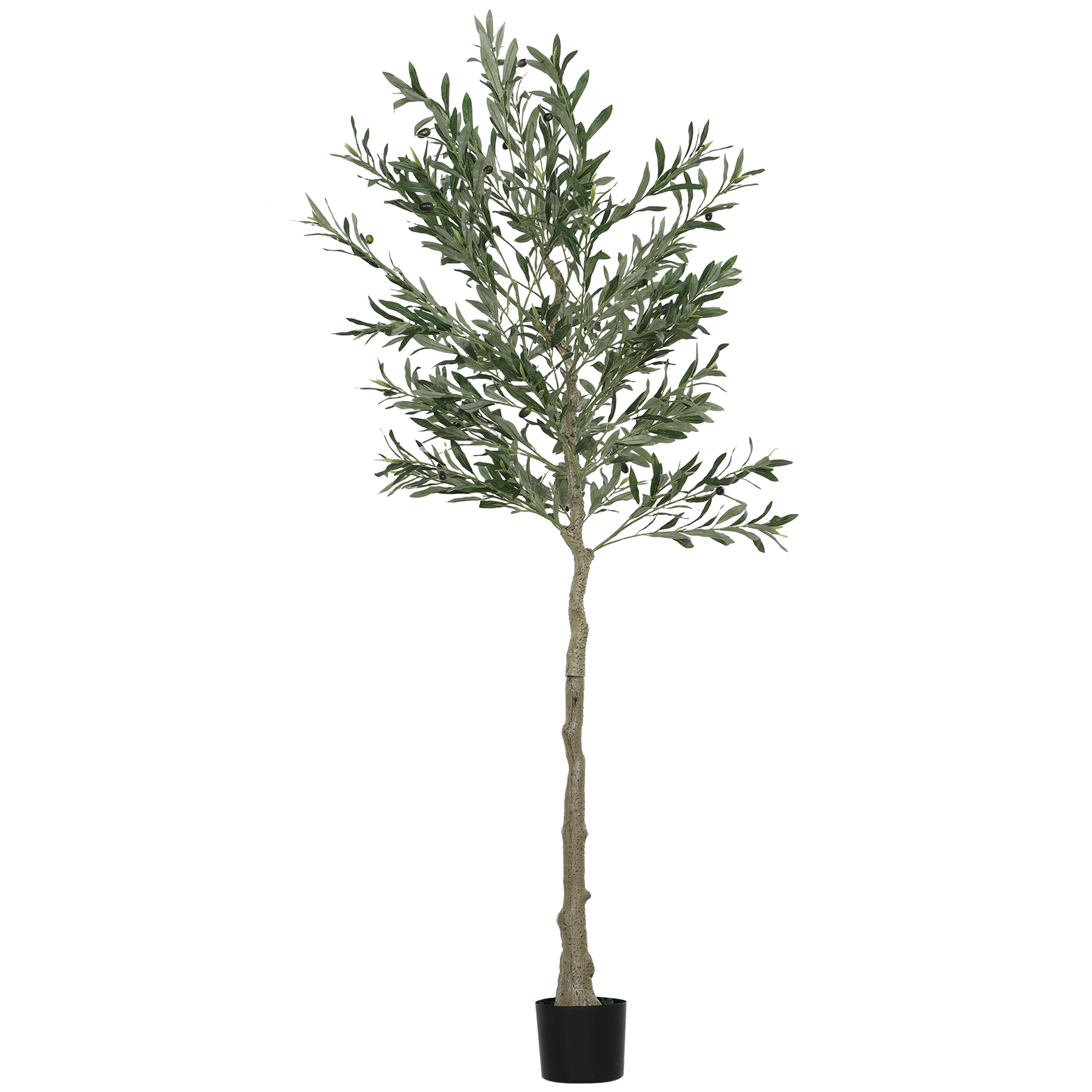 HOMCOM Künstlicher Olivenbaum groß 180 cm Kunstpflanze, Plastik Künstliche günstig online kaufen