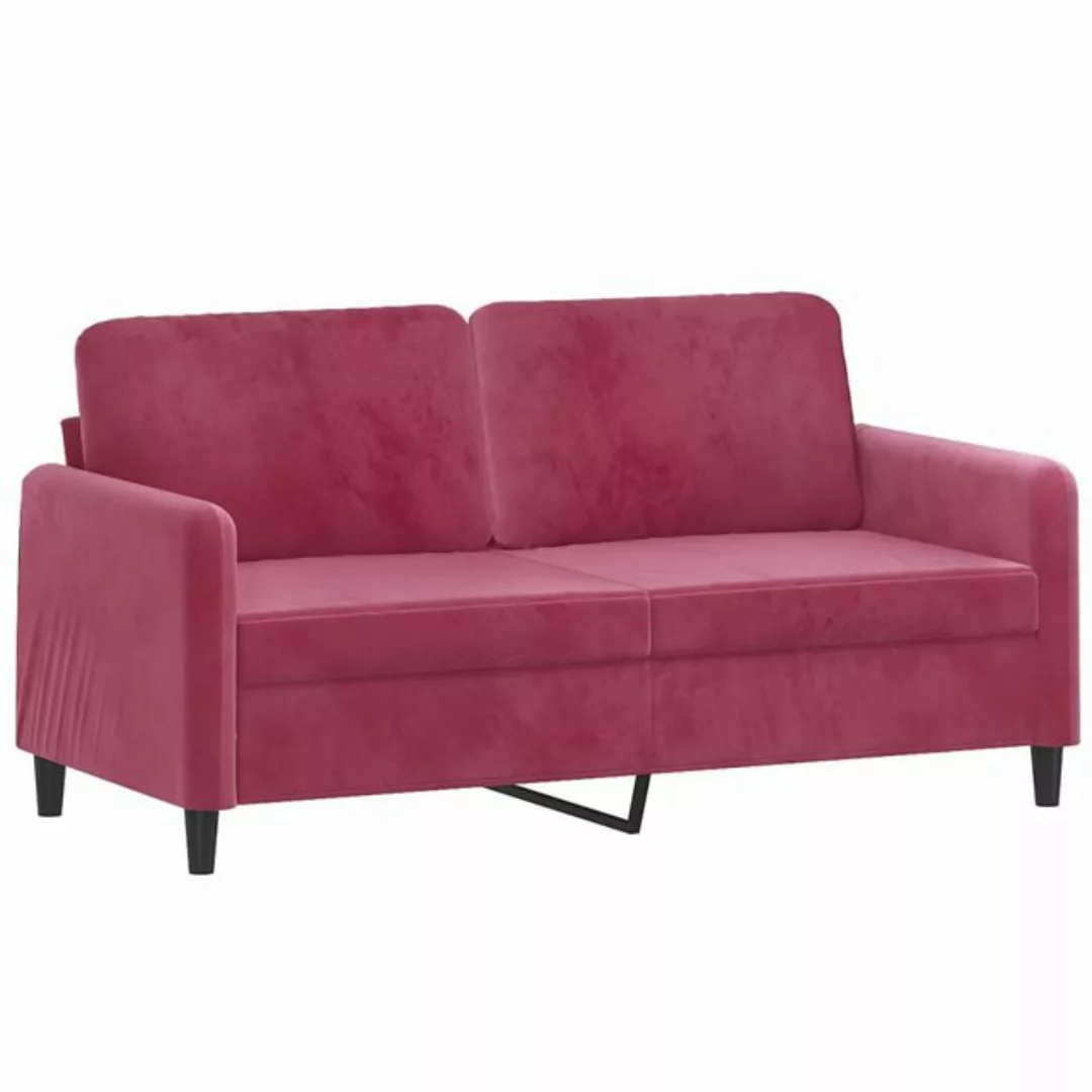 vidaXL Sofa, 2-Sitzer-Sofa Weinrot 140 cm Samt günstig online kaufen