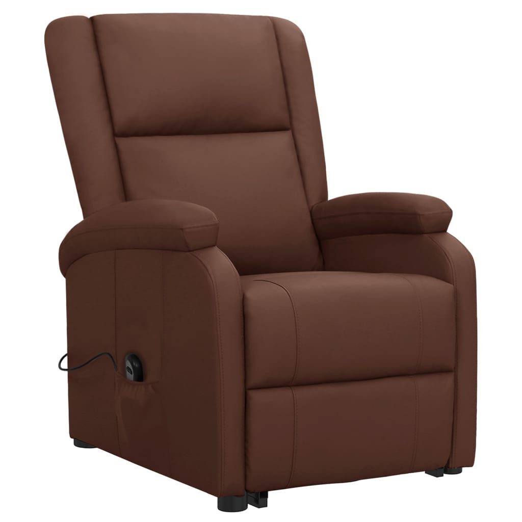 vidaXL Sessel Aufstehsessel Braun Kunstleder (1-St) günstig online kaufen