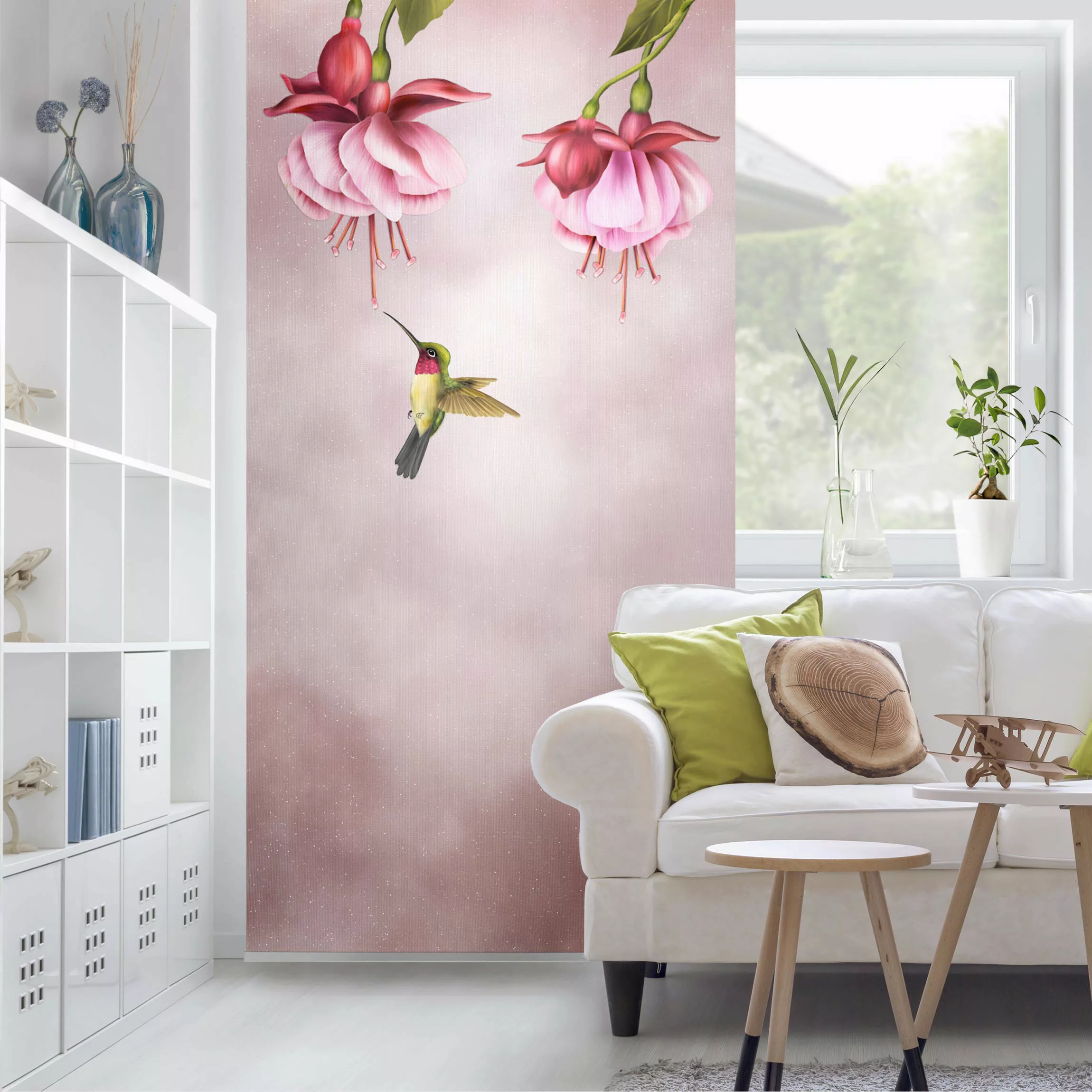 Raumteiler Blumen Kolibri günstig online kaufen
