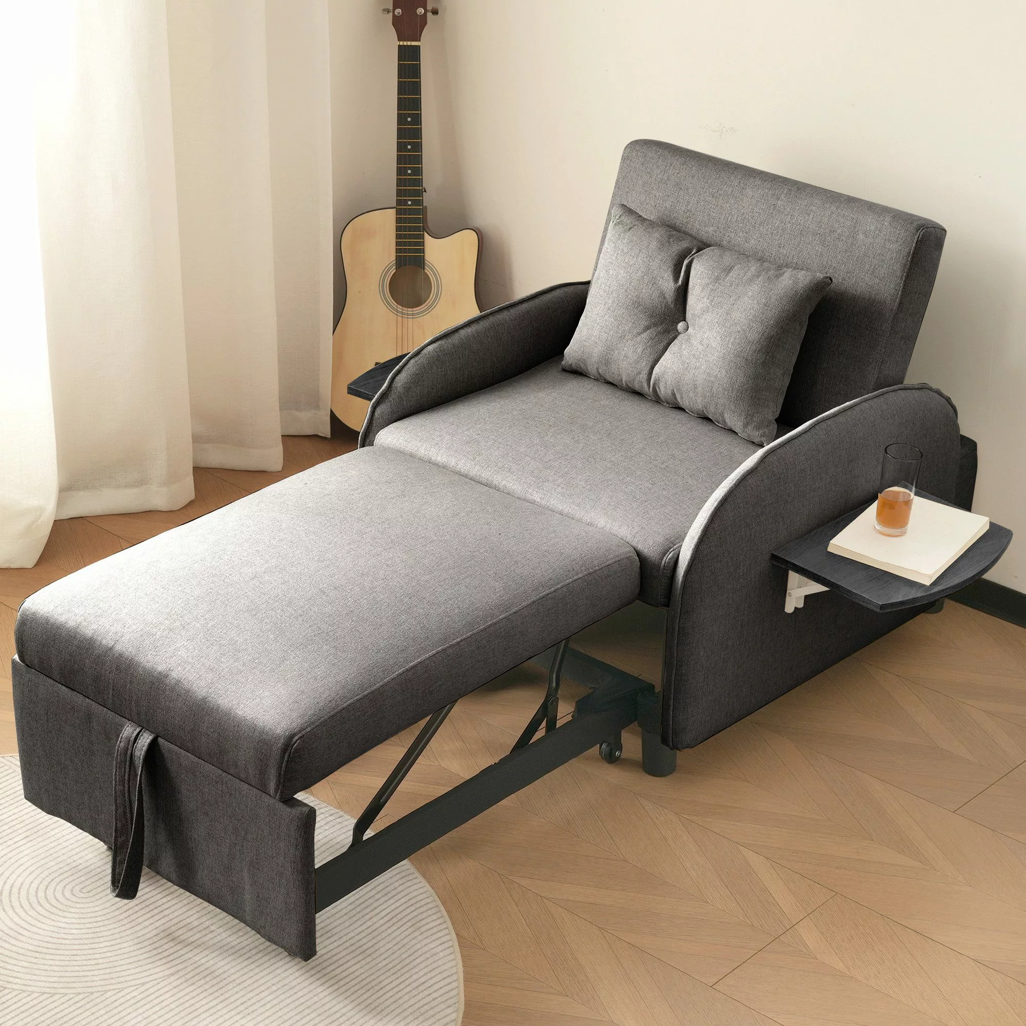Merax Schlafsofa mit 3-in-1 Bettfunktion, Ausziehbares günstig online kaufen