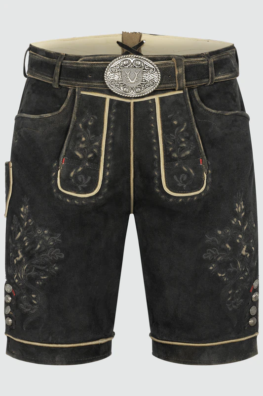 Lederhose Kuno mit Gürtel günstig online kaufen