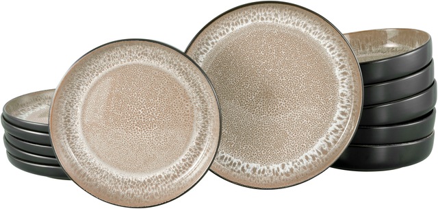 my home Tafelservice »modernes Geschirr-Set, Service Nydala«, (Set, 12 tlg. günstig online kaufen