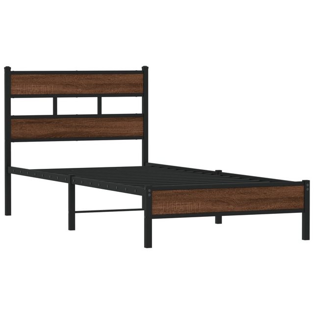 vidaXL Bett Bettgestell ohne Matratze Braun Eiche 90x190 cm Holzwerkstoff günstig online kaufen