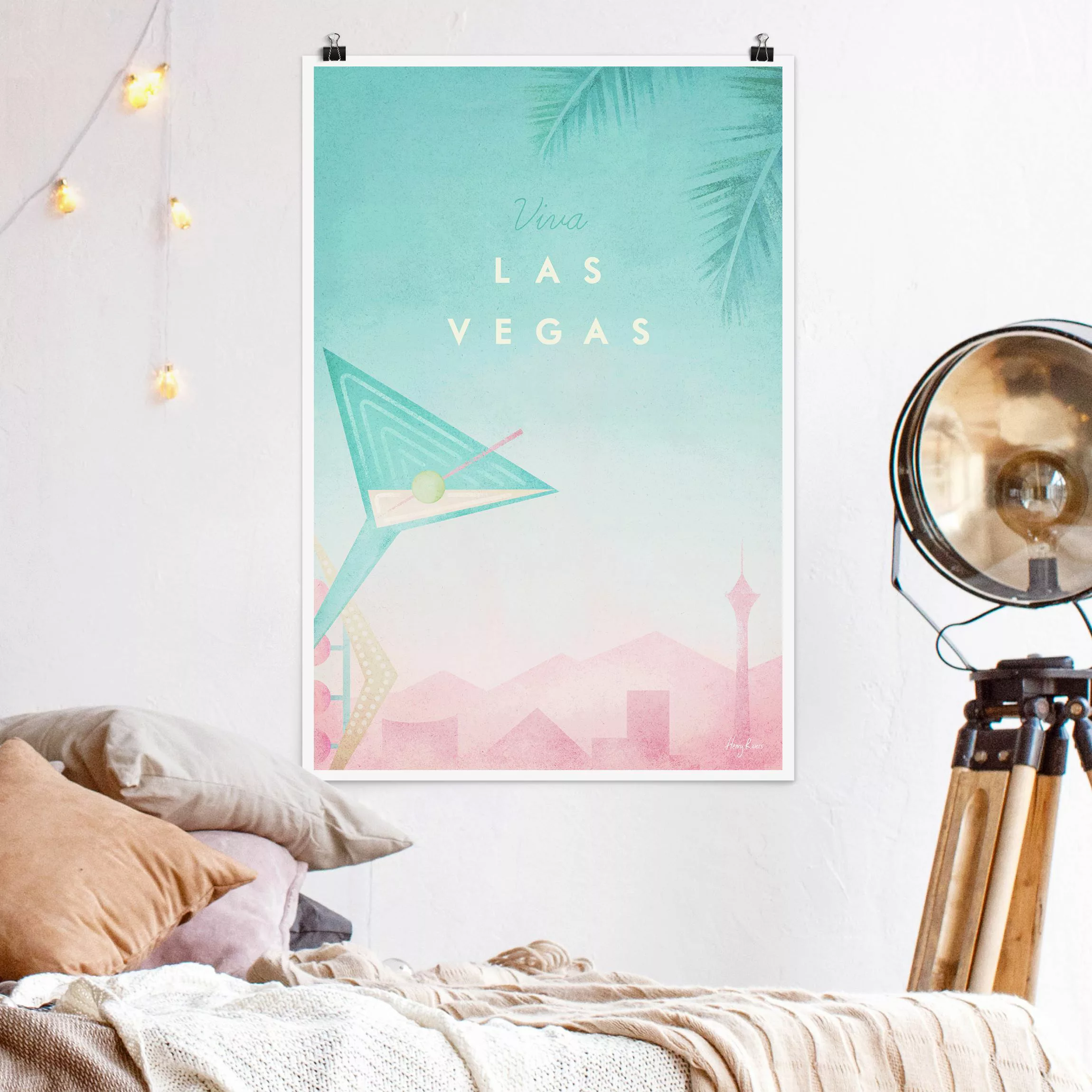 Poster Architektur & Skyline - Hochformat Reiseposter - Viva Las Vegas günstig online kaufen