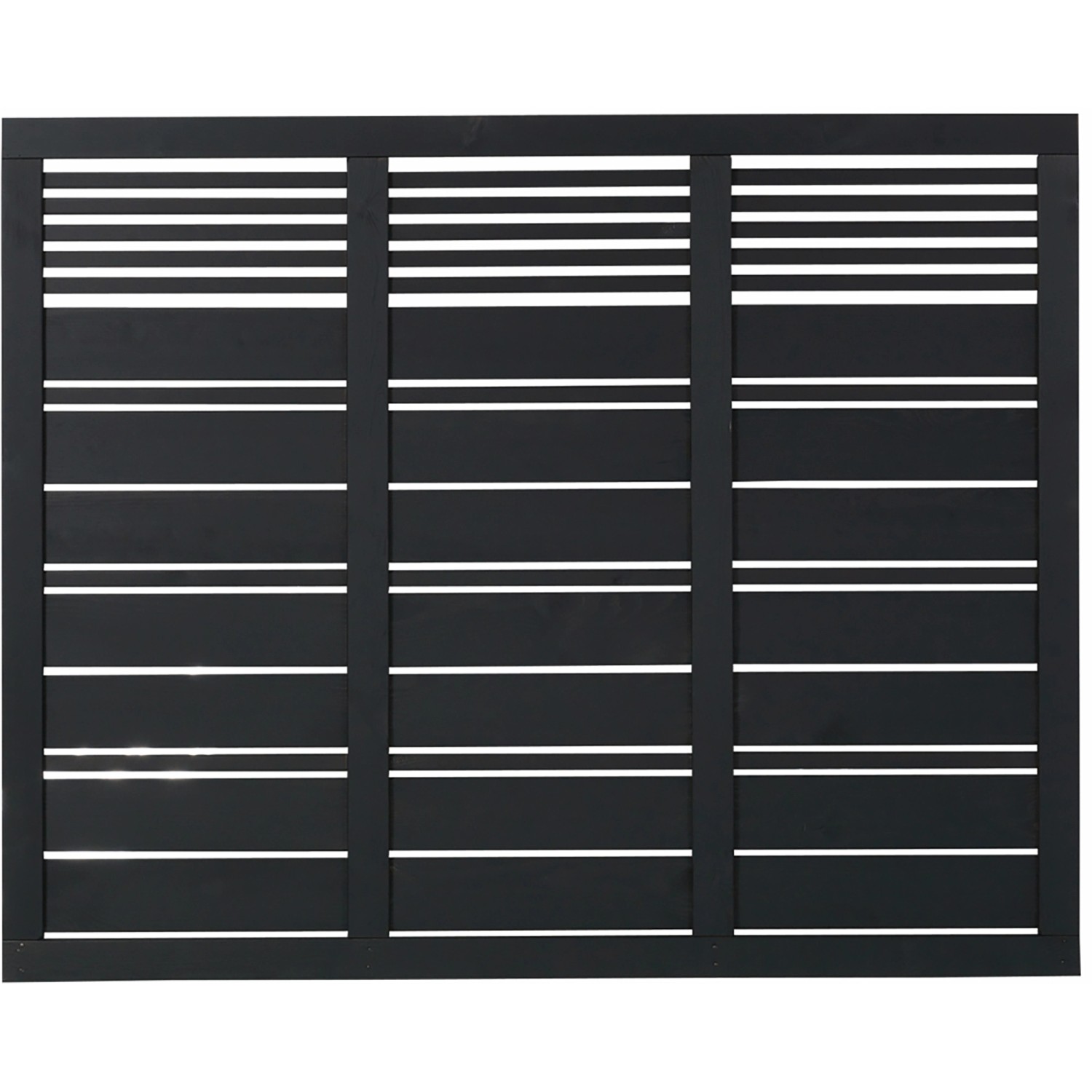 Plus Holz Sichtschutzzaun Silence Nadelholz Schwarz 176 cm x 140 cm günstig online kaufen