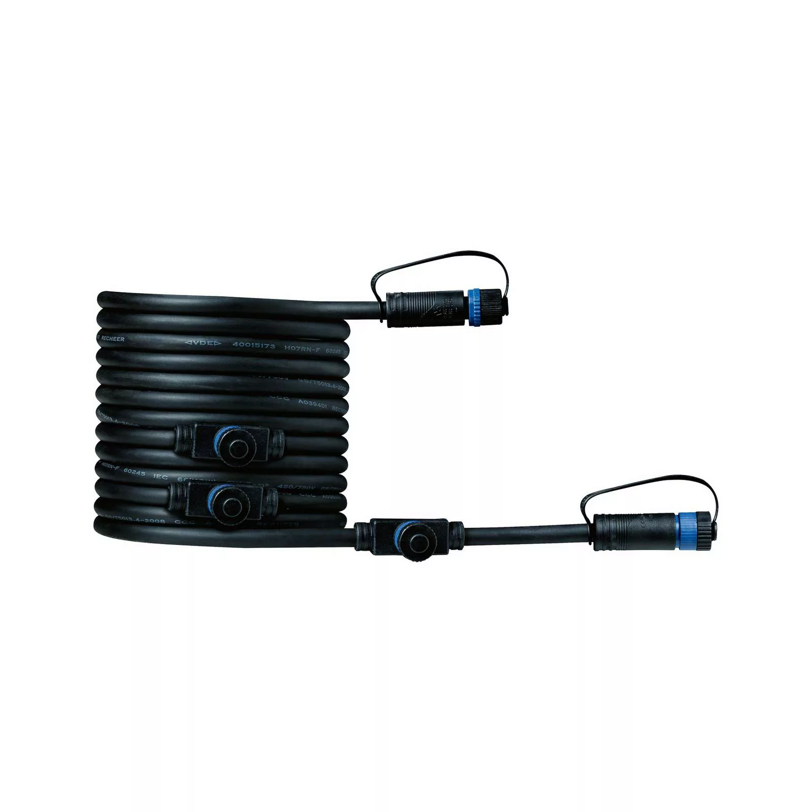 Paulmann LED Gartenstrahler "Plug & Shine Kabel 5m 4 Ausgänge IP68 Schwarz" günstig online kaufen