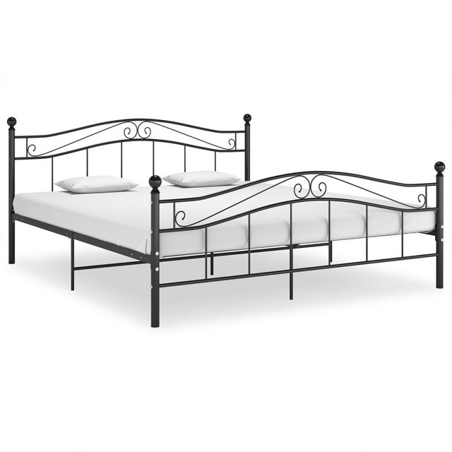 vidaXL Bettgestell Bett Weiß Metall 200x200 cm Bettrahmen Bettgestell günstig online kaufen