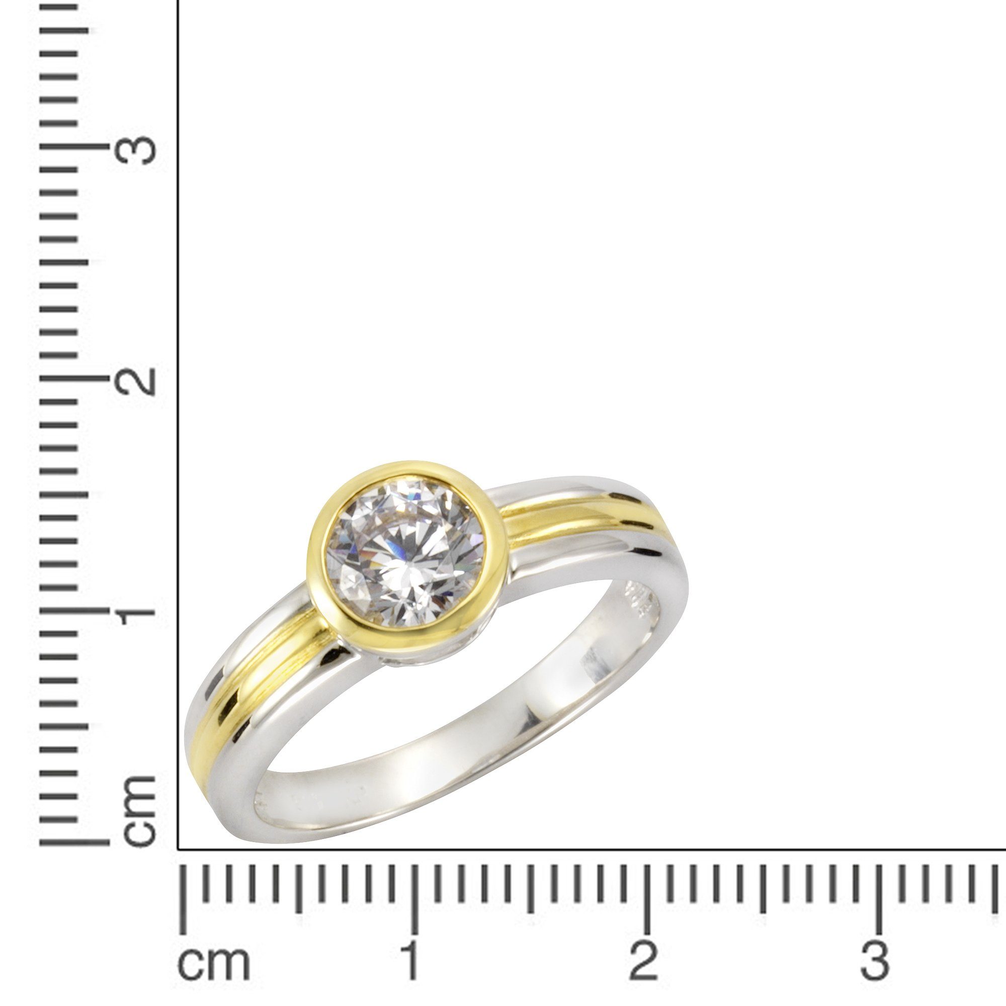 CELESTA Fingerring 925 Sterling Silber zweifarbig günstig online kaufen