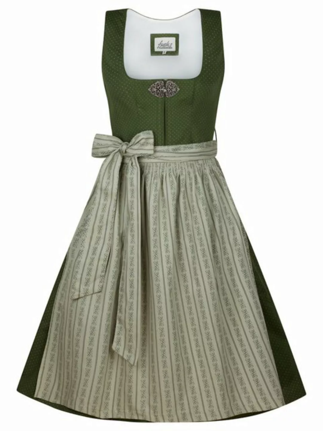 FUCHS Dirndl Midi Dirndl Klara grün (2-tlg) Rockteil 70cm günstig online kaufen