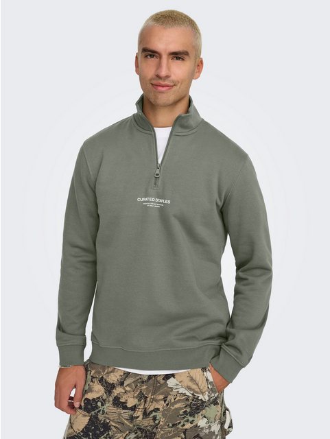 ONLY & SONS Sweatshirt ONSCURATED REG HALF ZIP SWEAT günstig online kaufen