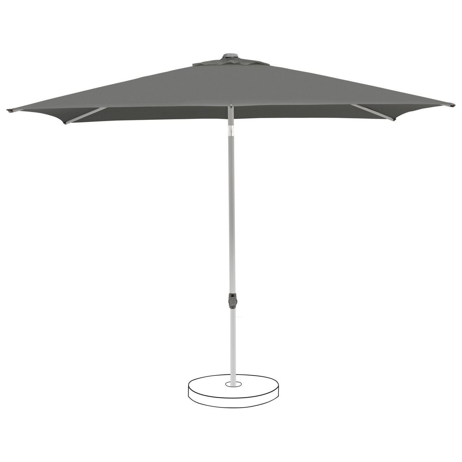 Suncomfort by Glatz Marktschirm Stone Grey mit Handöffner günstig online kaufen