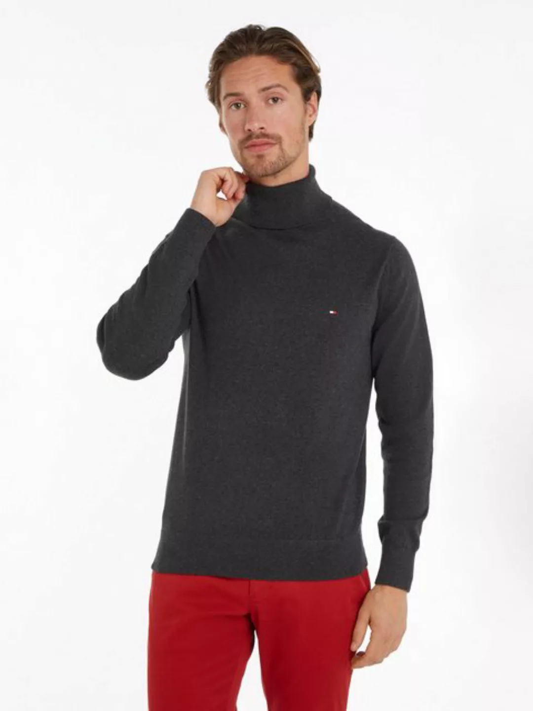 Tommy Hilfiger Rollkragenpullover PIMA ORG CTN CASHMERE ROLL NECK günstig online kaufen