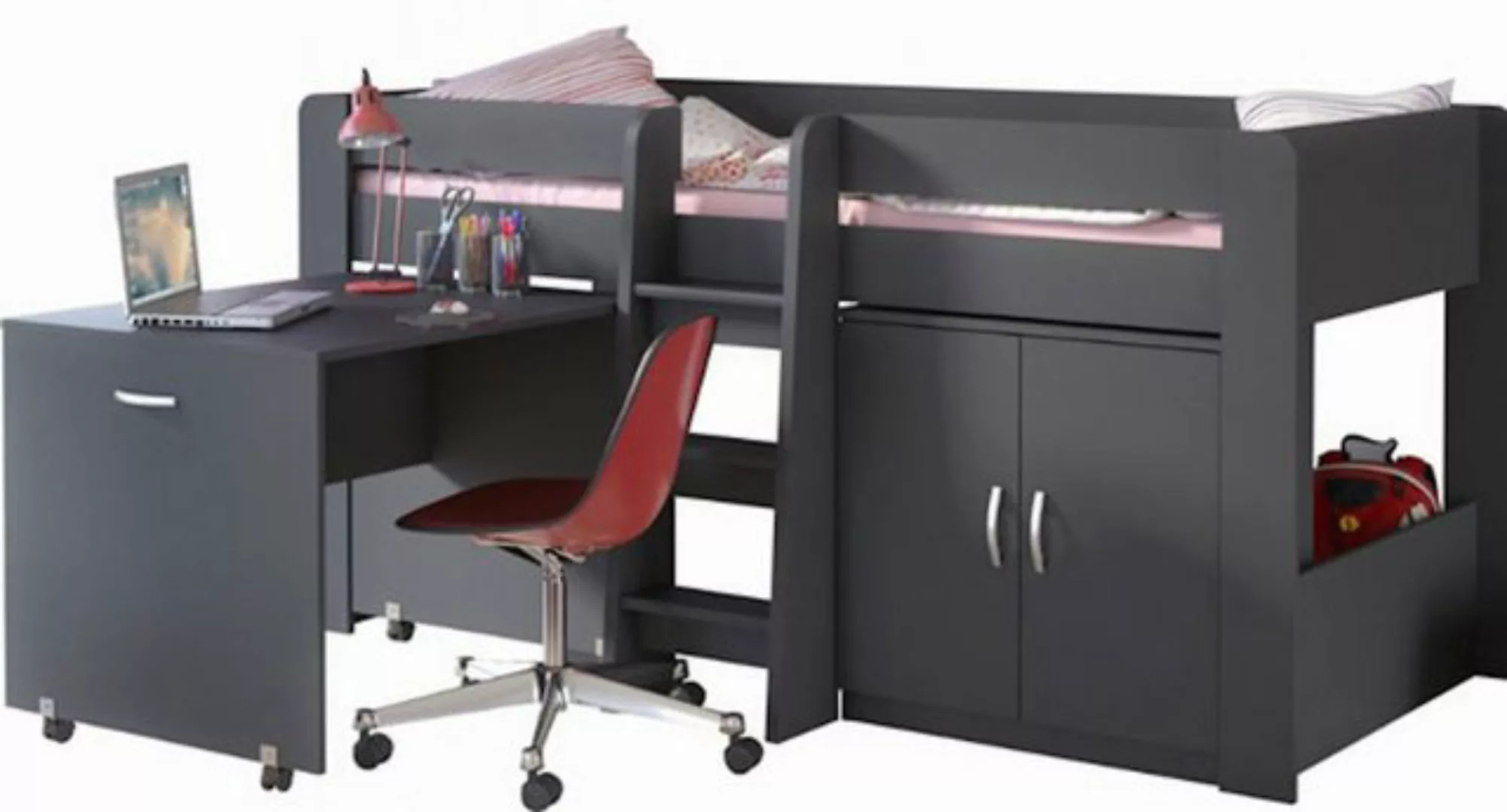 Feldmann-Wohnen Hochbett Funky III (1-St) 216x116x110cm, Schreibtisch auszi günstig online kaufen