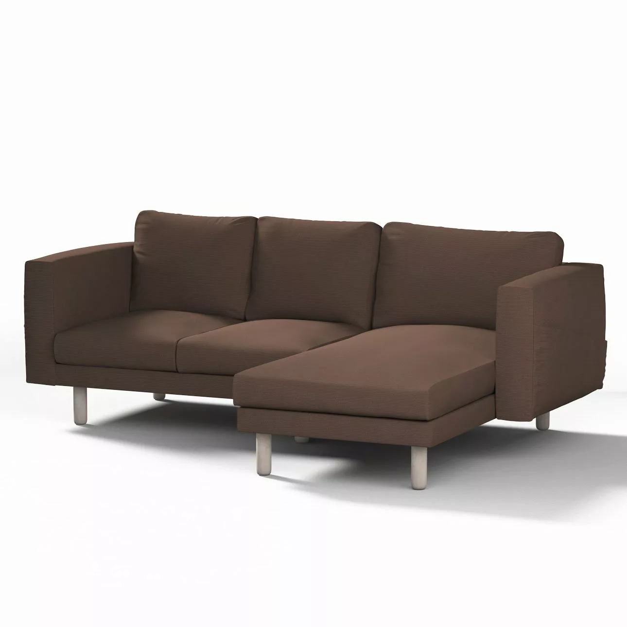 Bezug für Norsborg 3-Sitzer Sofa mit Recamiere, braun, Norsborg Bezug für 3 günstig online kaufen