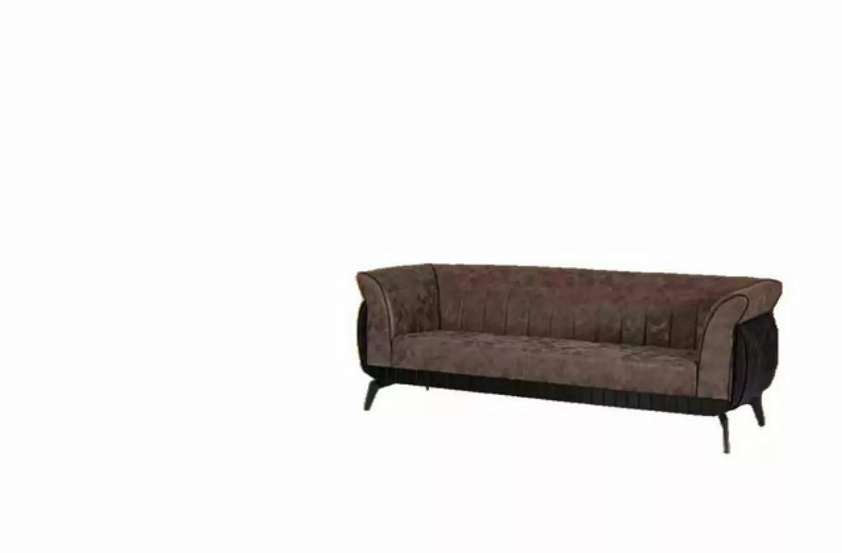 JVmoebel Sofa Braune Sofagarnitur Dreisitzer Sessel Arbeitszimmermöbel Couc günstig online kaufen