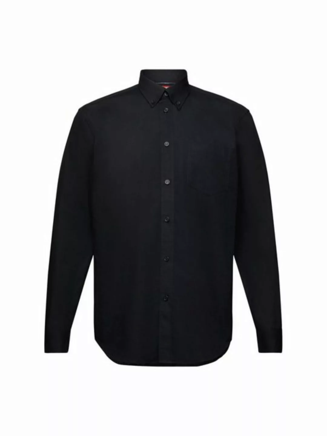 Esprit Langarmhemd Button-Down-Hemd aus Popeline, 100 % Baumwolle günstig online kaufen