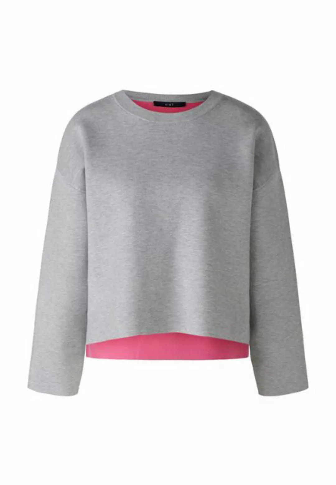 Oui Strickpullover Pullover kontrastfarbene Innenseite günstig online kaufen