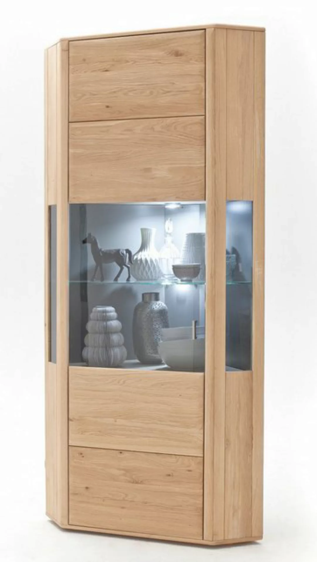 MCA furniture Vitrine Eckvitrine Tarragona, Eiche Bianco günstig online kaufen