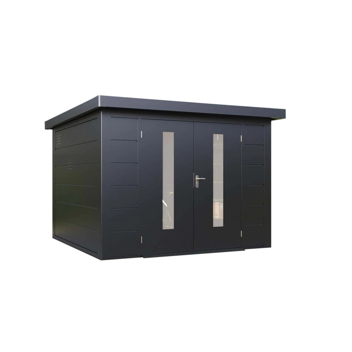 Finnhaus Wolff Metall-Gerätehaus Eirik 3030 Anthrazit günstig online kaufen