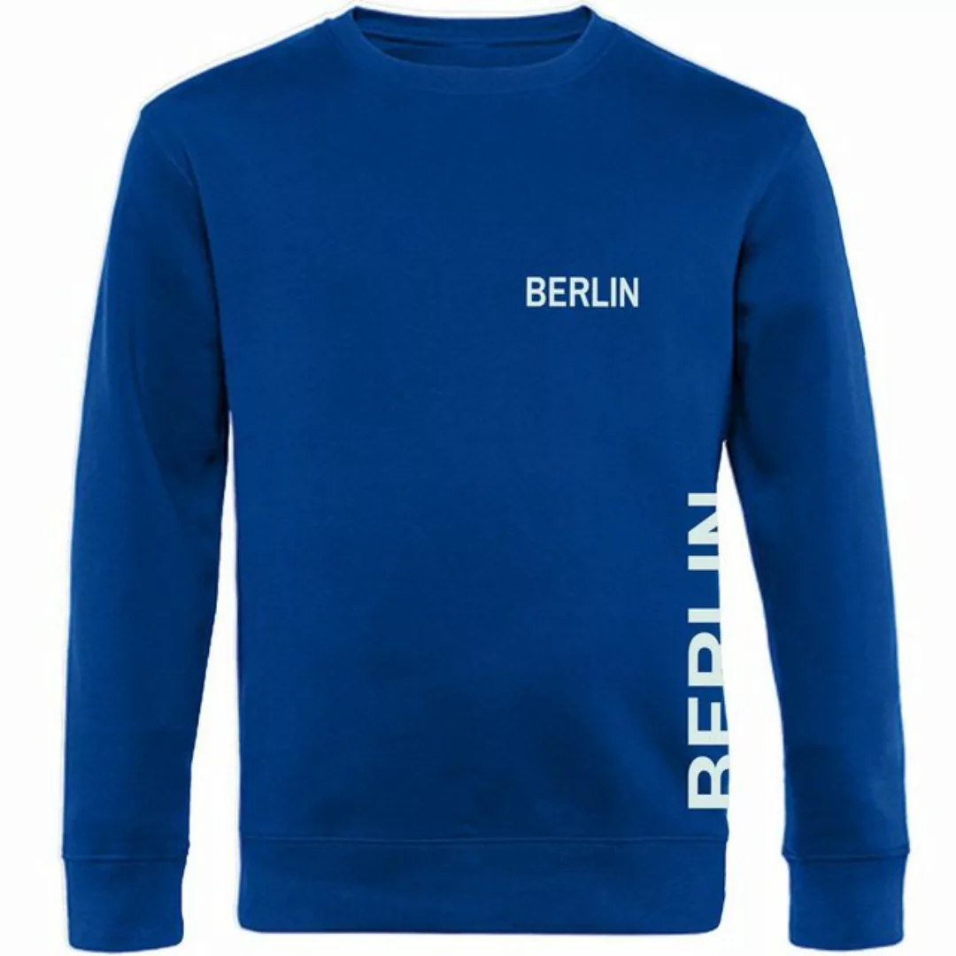 multifanshop Sweatshirt Berlin blau - Brust & Seite - Pullover günstig online kaufen