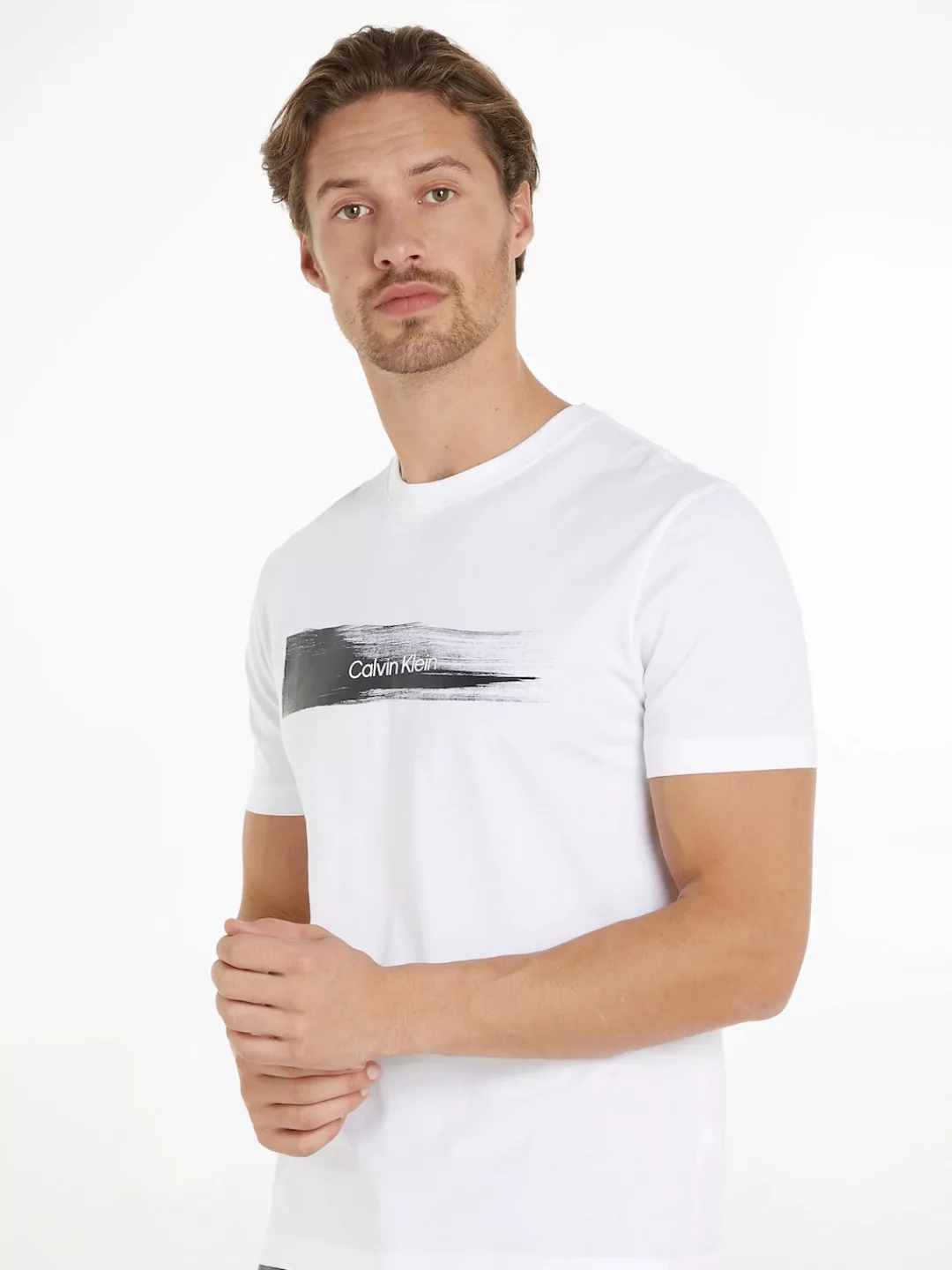 Calvin Klein T-Shirt BRUSH LOGO T-SHIRT mit Logoschriftzug günstig online kaufen