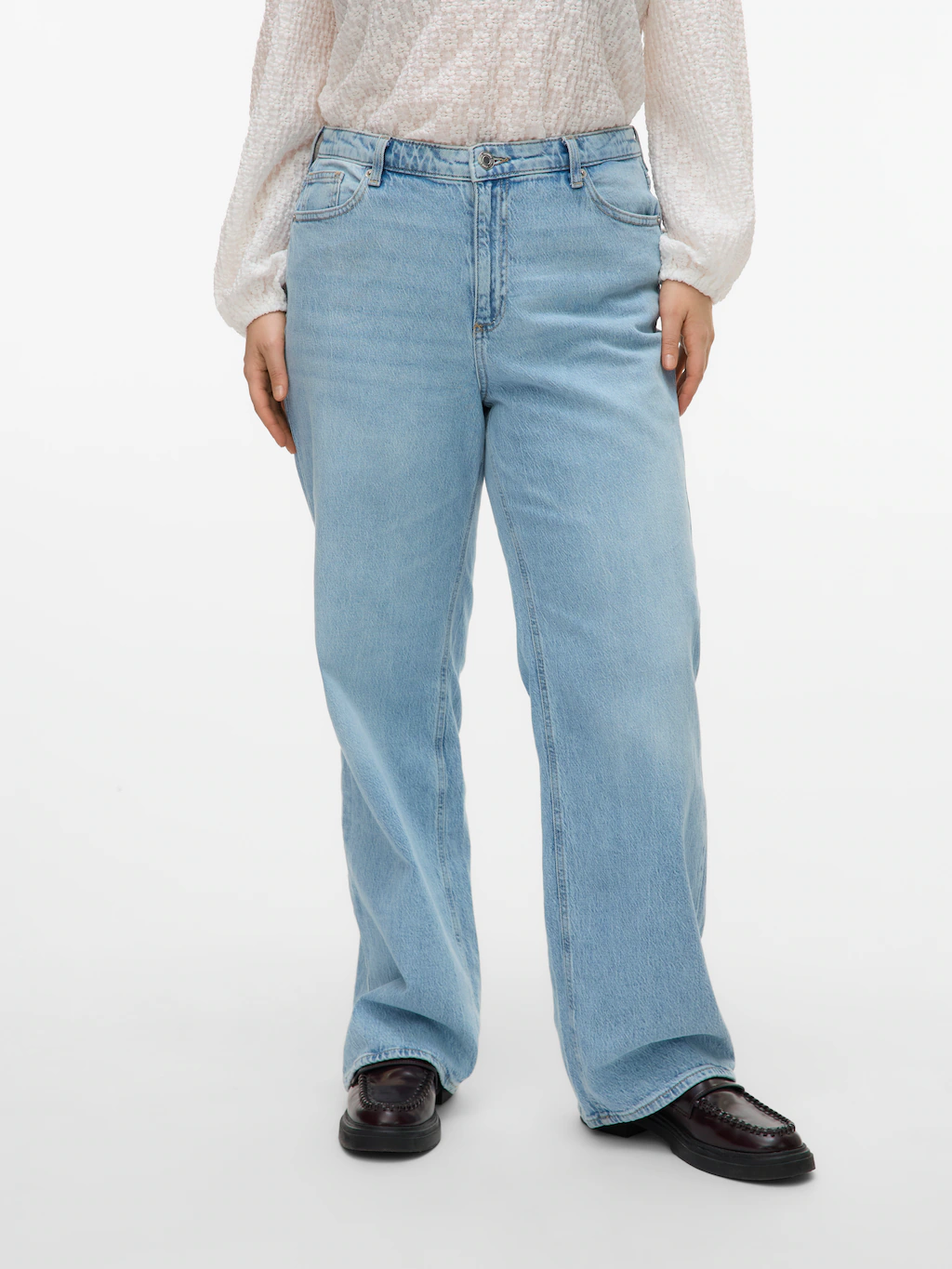 Vero Moda Curve High-waist-Jeans "VMCTESSA HR WIDE J RA339 GA CUR NOOS" günstig online kaufen