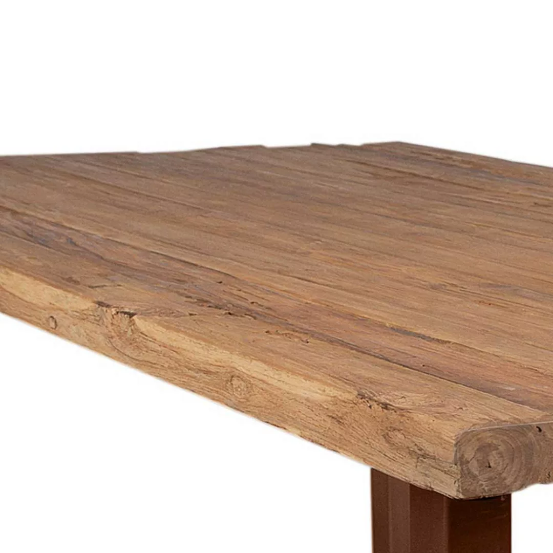 Esszimmer Tisch aus Teak Recyclingholz und Eisen Loft Design günstig online kaufen
