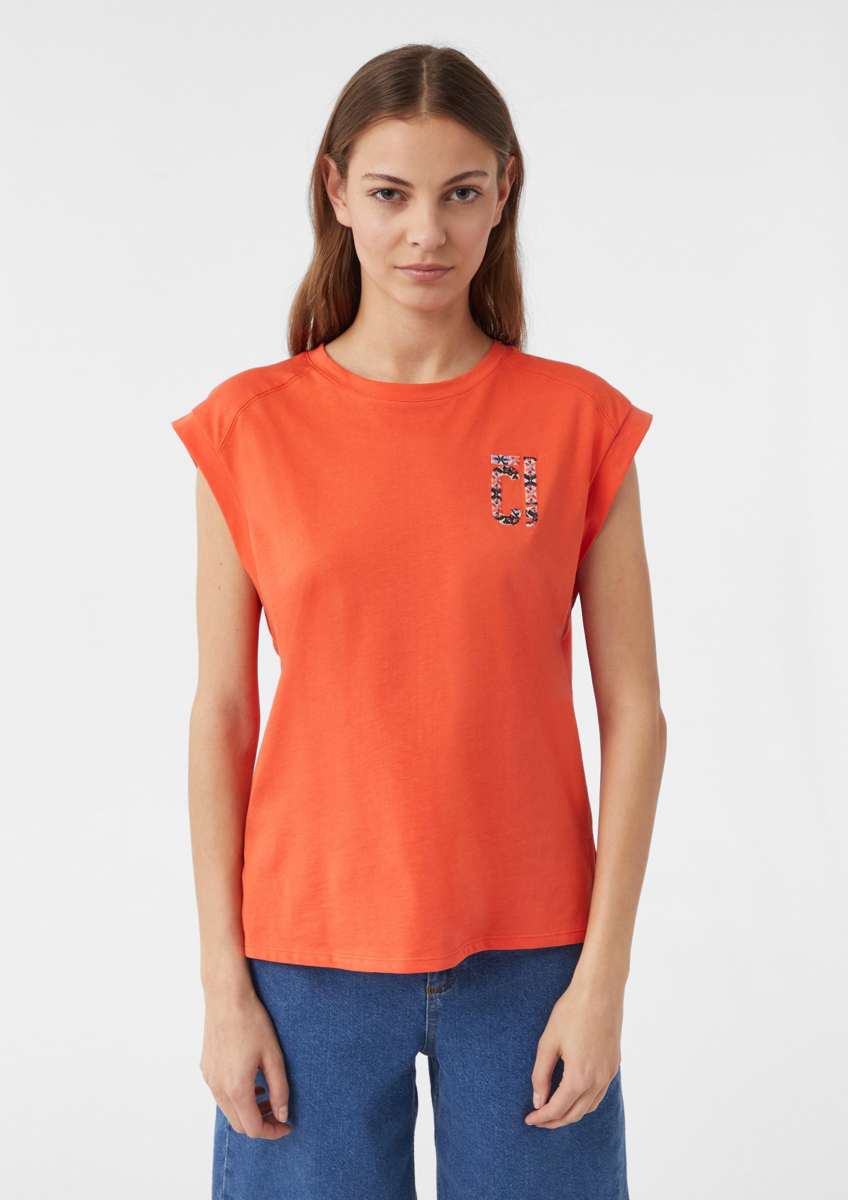 comma casual identity Kurzarmshirt Baumwoll-T-Shirt im günstig online kaufen