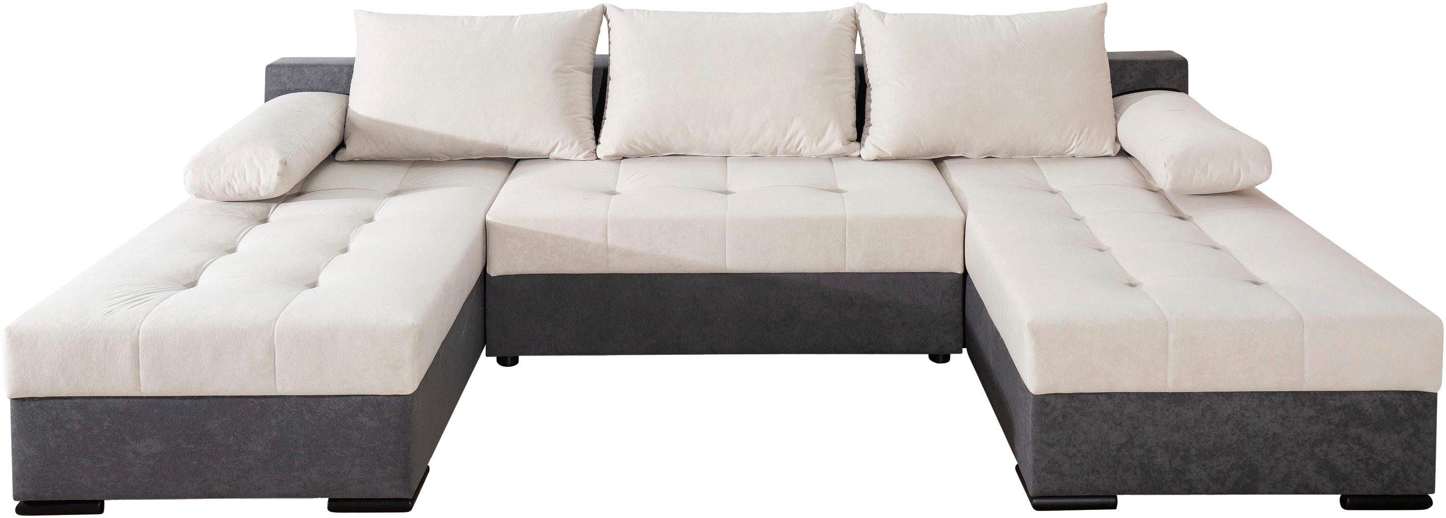 COLLECTION AB Wohnlandschaft "Josy, U-Form, Schlafsofa mit Bettkasten", (Co günstig online kaufen