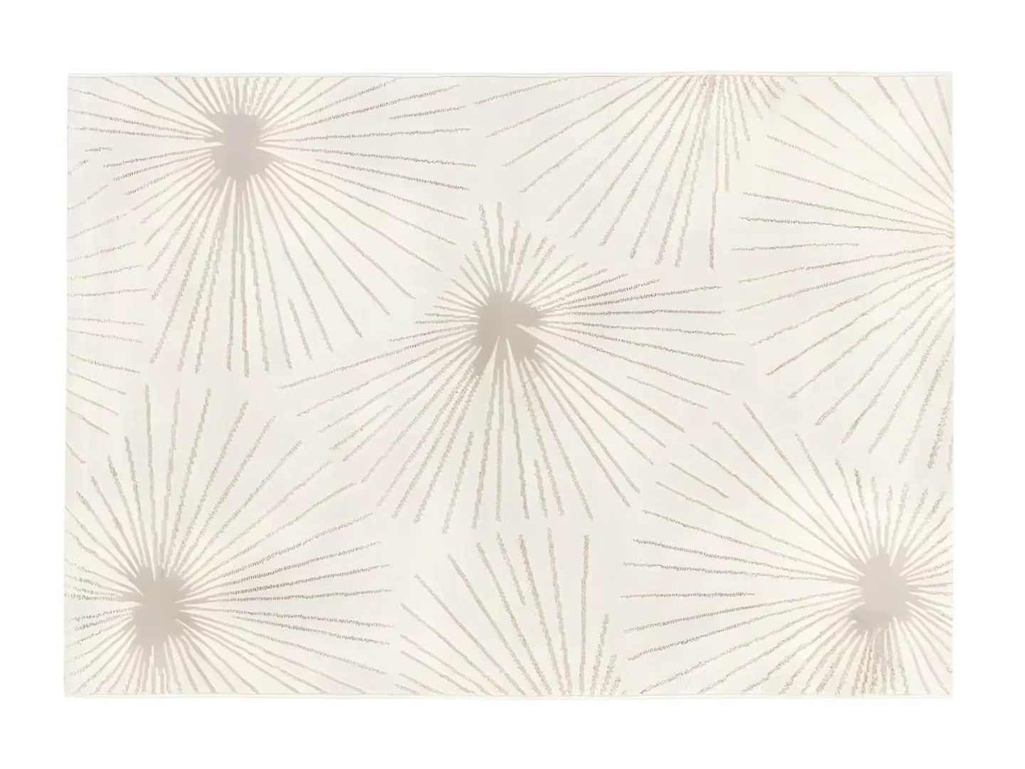 Gemusterter Teppich mit goldenem Lurex-Finish - 160 x 230 cm - Beige - LIVN günstig online kaufen