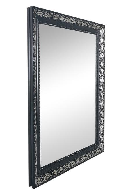 Wandspiegel ca. 55x70cm Schwarz / Silber günstig online kaufen