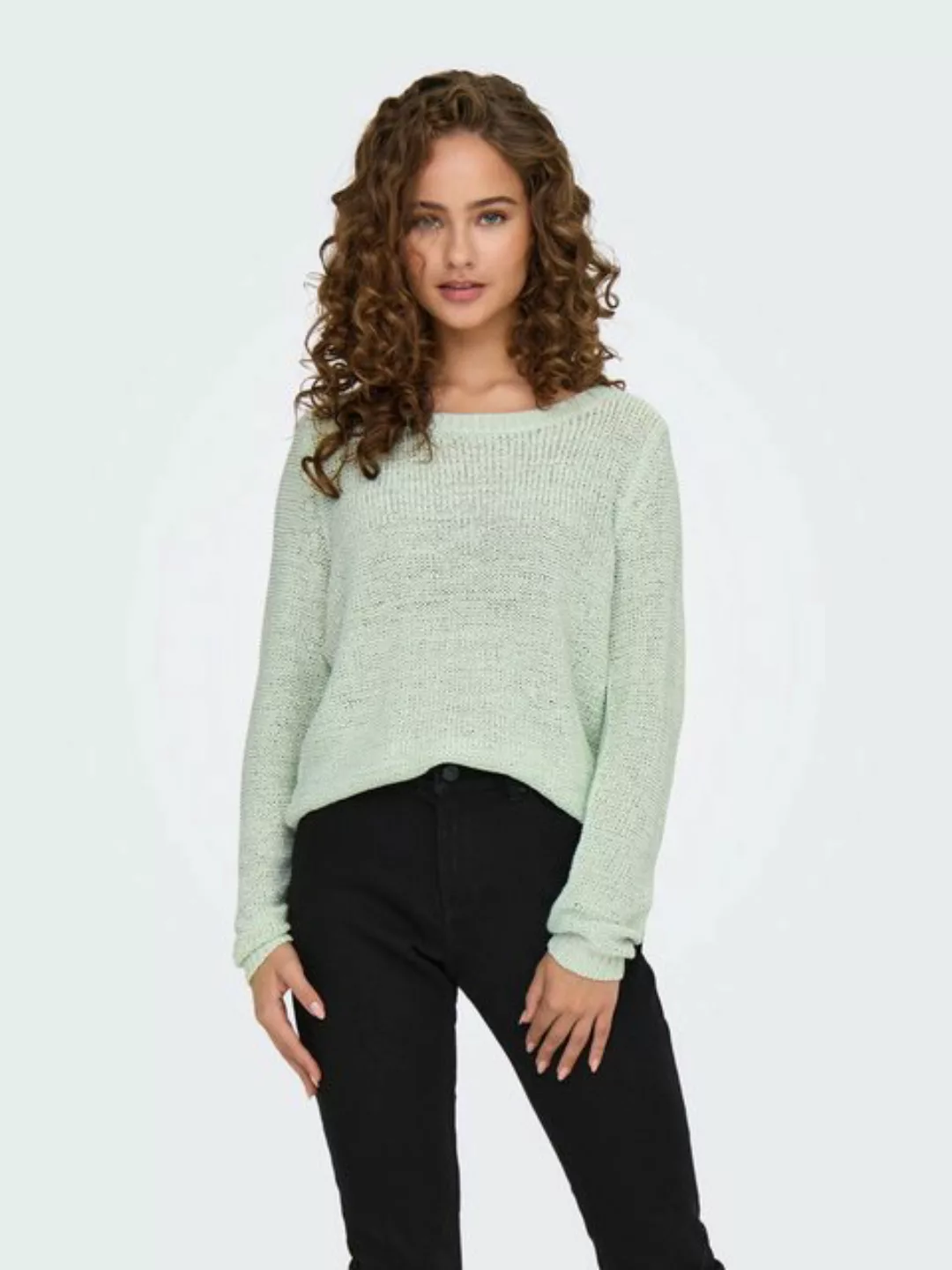 ONLY Strickpullover Einfarbiger Basic Strickpullover ONLGEENA 4251 in Mint günstig online kaufen