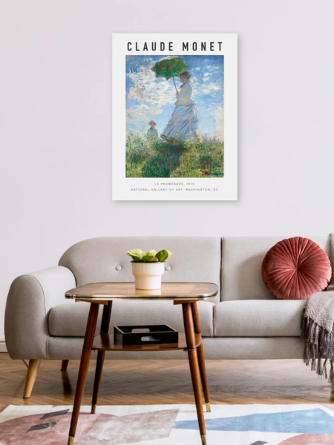 Poster / Leinwandbild - Ausstellungsposter La Promende Von Claude Monet günstig online kaufen