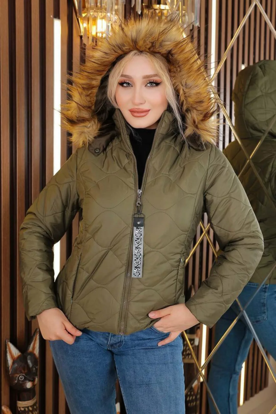 MODAMİHRAM Winterjacke Kurze gesteppte Pufferjacke günstig online kaufen